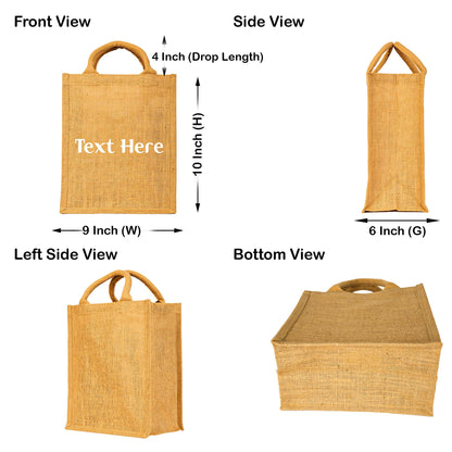 Jute Burlap Tote Bags – Reusable, Sturdy & Eco-Friendly Totes for Shopping, Events, Gifting (Set of 8)