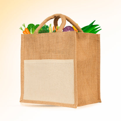 Jute Tote Bags, Wholesale Reusable Burlap Shopping & Beach Bags, DIY Craft Bags for Gifts, Travel, Wedding (Set of 8)
