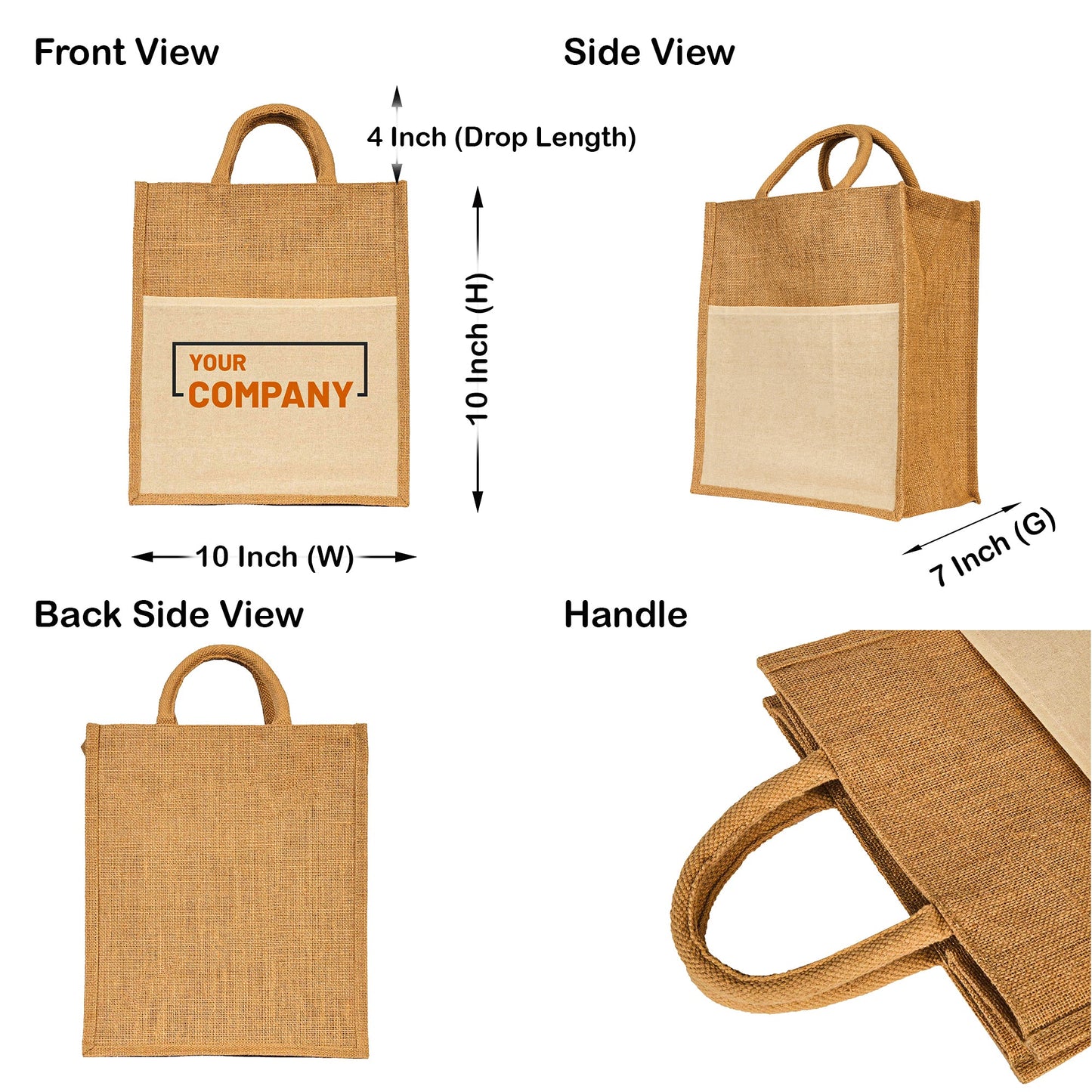 Jute Burlap Tote Bags – Multipurpose Bags in Wholesale, Grocery, Gifting, Shopping, Travel, Beach & Weddings (Packs of 12)
