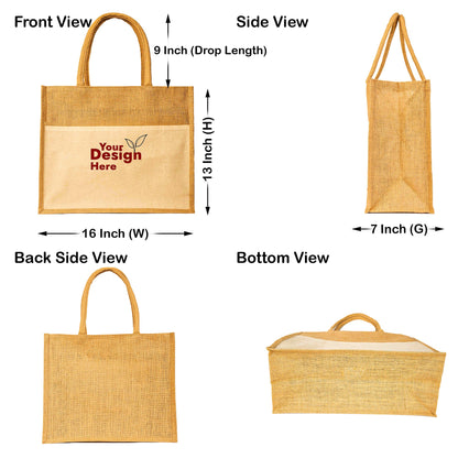 Reusable Jute Tote Bags – Wholesale Durable Totes Bag for Shopping, Beach, Gifts, DIY Crafts, Travel & Wedding (Packs of 8)