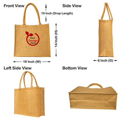 Reusable Jute Tote Bags – Burlap Shopping & Gift Bags for Women, Weddings, DIY Crafts, Grocery & Kitchen Use (Set of 8)