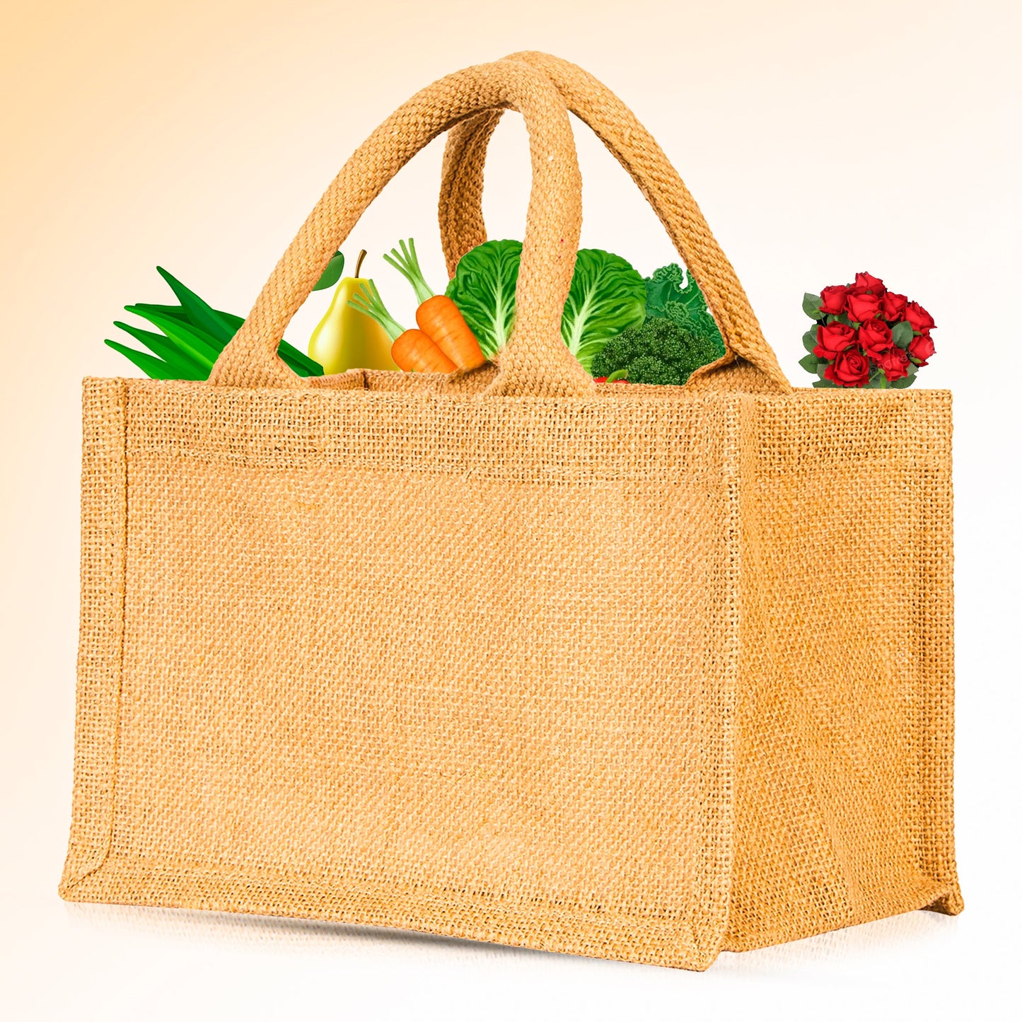 Reusable Jute Tote Bags – Wholesale Burlap Shopping, Weddings, Valentine’s, Mother’s Day & Beach Parties (Packs of 12)