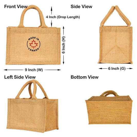 Reusable Jute Tote Bags – Burlap Shopping, Weddings, Valentine’s, Mother’s Day & Beach Parties (Packs of 12)