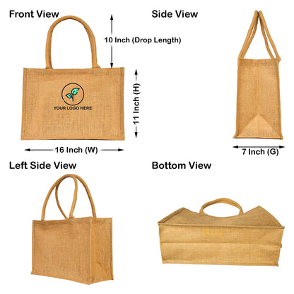 Wholesale Natural Jute Tote Bags – Reusable & Stylish for DIY, Weddings, Groceries, Beach Trips & Promotions (Packs of 8)
