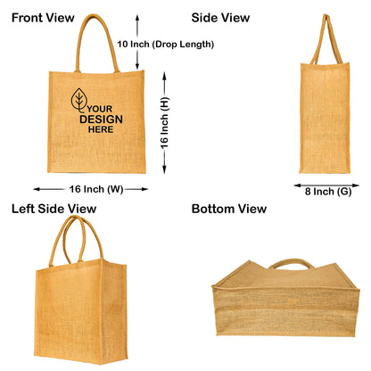 Reusable Burlap Tote Bags – Wholesale Jute Gift, Beach, Bridesmaid, DIY, Shopping & Wedding Party Bags (Set of 12)