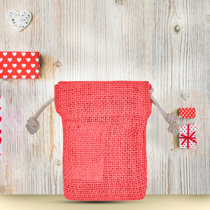 Coloured Burlap Drawstring Bags –  Small Jute Pouches for Wedding, New Year, Birthday Weddings & Christmas Gifts (8 PCS)