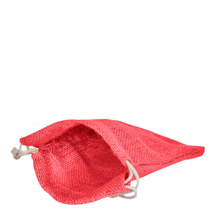 Coloured  Burlap Gift Bags Jute Drawstring Pouches for Weddings, Christmas, New Year, Parties, and Birthday Gifts (8-Pack )