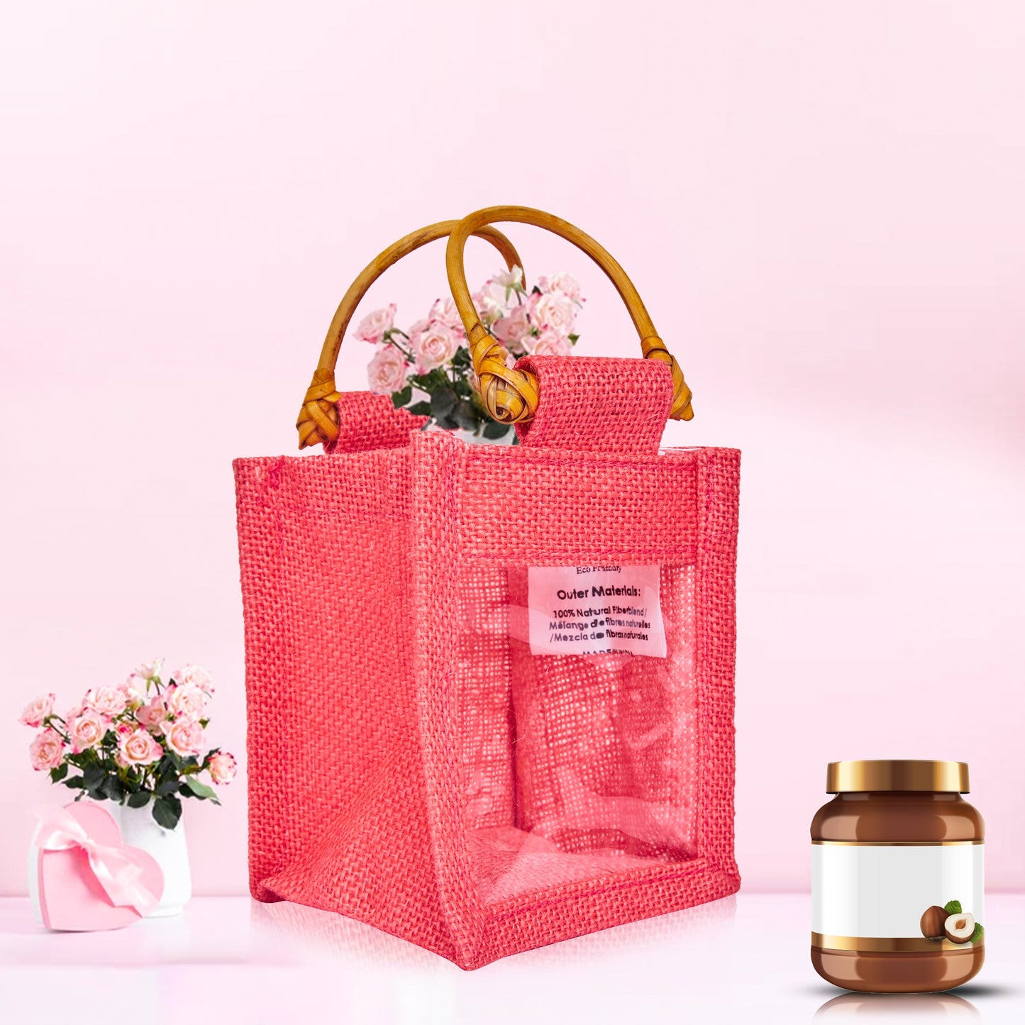 Burlap Gift Bags  – Natural Jute Pouches for Wedding, Christmas, New Year, Parties, Birthday Gifts (Packs of 7)