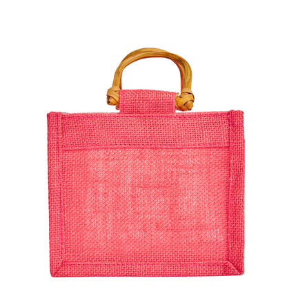 Coloured Jute Gift Bags with Organza Burlap Pouches for Wedding Favors, Party  & Gift (Packs of 7 )