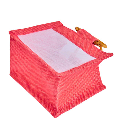 Coloured Jute Gift Bags with Organza Burlap Pouches for Wedding Favors, Party  & Gift (Packs of 7 )