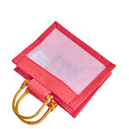 Coloured Jute Gift Bags with Organza Burlap Pouches for Wedding Favors, Party  & Gift (Packs of 7 )