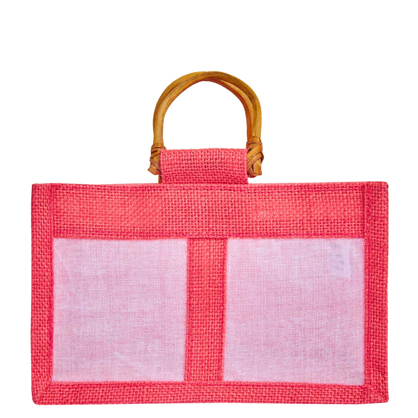 Coloured Jute Gift Bags with Organza Panels –Pouches for Weddings, Birthdays, Christmas, New Year (7 Pcs)