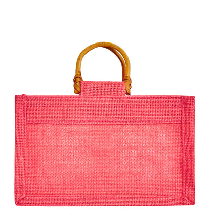 Coloured Jute Gift Bags with Organza Panels –Pouches for Weddings, Birthdays, Christmas, New Year (7 Pcs)