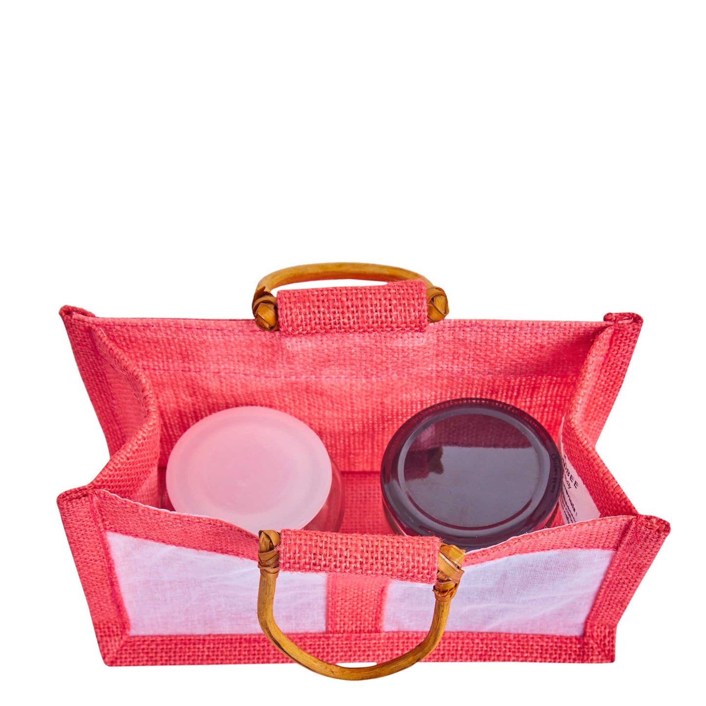 Coloured Jute Gift Bags with Organza Panels –Pouches for Weddings, Birthdays, Christmas, New Year (7 Pcs)