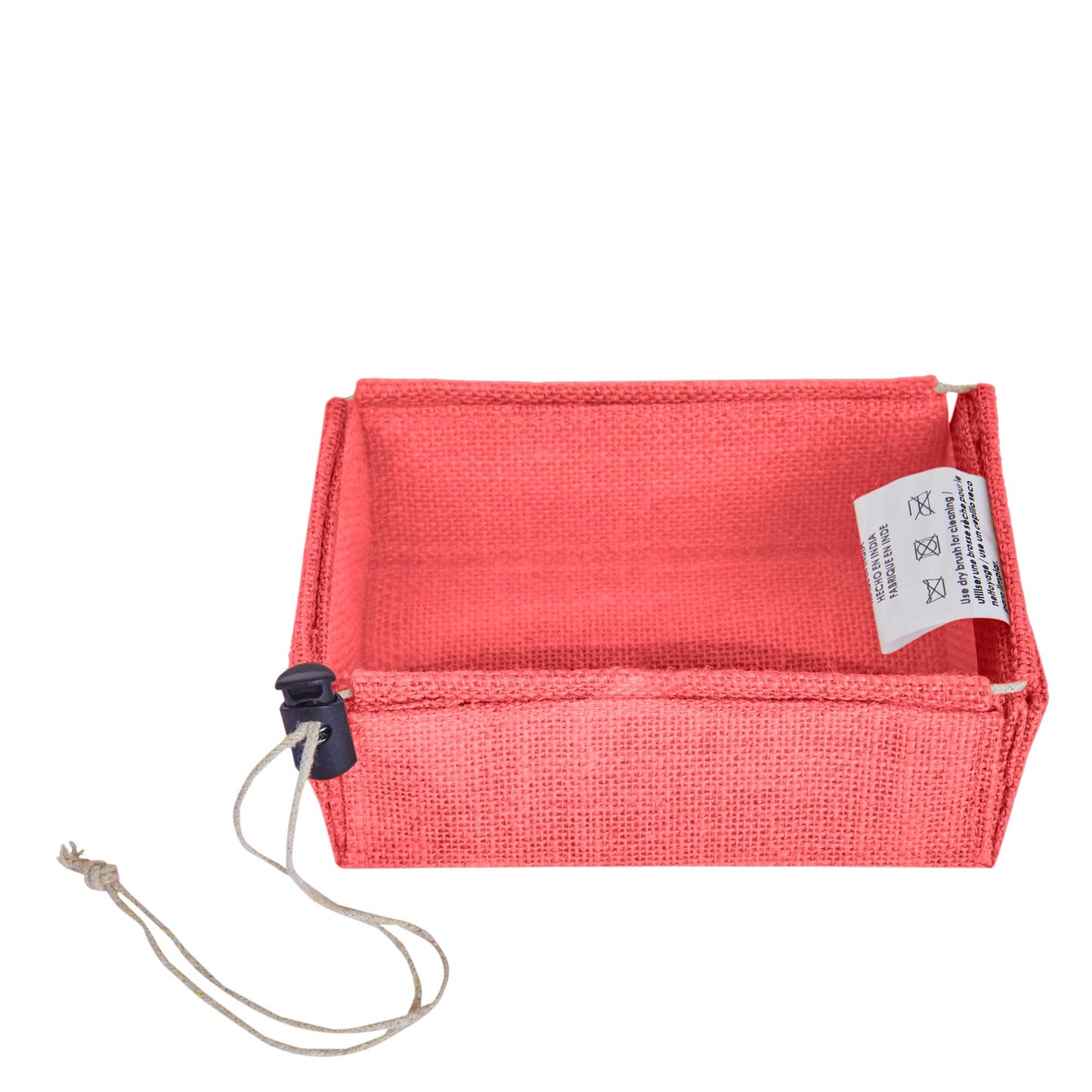 Coloured  Jute Gift Boxes with Drawstring & PVC Window – Burlap Baskets for Weddings, Events & Gifting (7 Pcs)