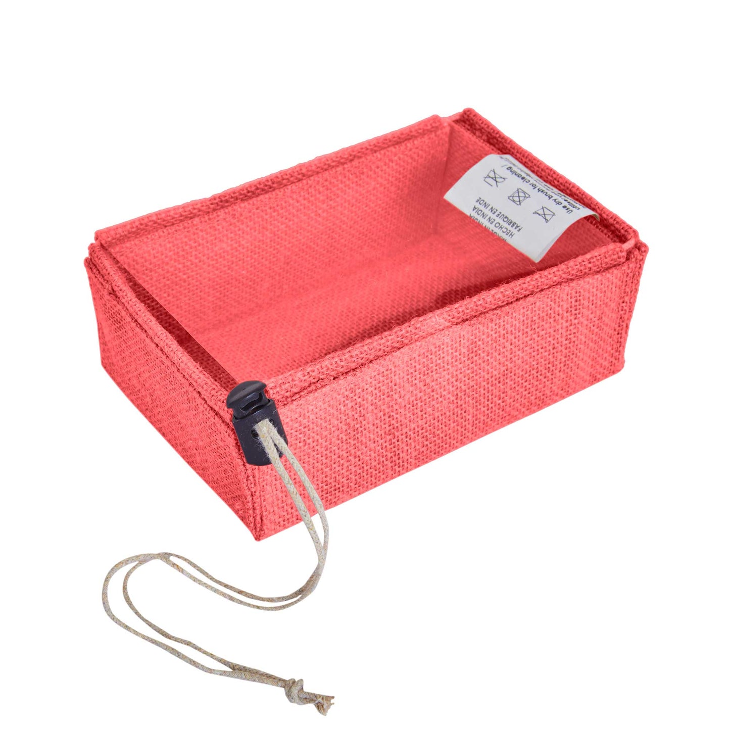 Coloured  Jute Gift Boxes with Drawstring & PVC Window – Burlap Baskets for Weddings, Events & Gifting (7 Pcs)