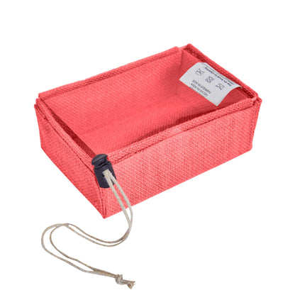 Coloured  Jute Gift Boxes with Drawstring & PVC Window – Burlap Baskets for Weddings, Events & Gifting (7 Pcs)