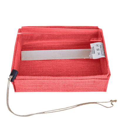 Coloured Juco Gift Boxes with Drawstring & PVC Window –Reusable Baskets for Gifting, Jewellery, Storage & Décor ( Packs of 7 )