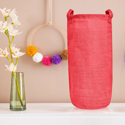 Coloured Jute Storage Baskets – Durable Foldable Hampers for Clothes, Toys & Home Organization | Eco-Friendly Burlap Bins (Packs of 4)