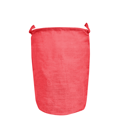 Jute Storage Bags –Laundry Baskets with Handles, Storage Baskets for Living Room, Bedroom, Nursery & Home Organization (Set of 4)