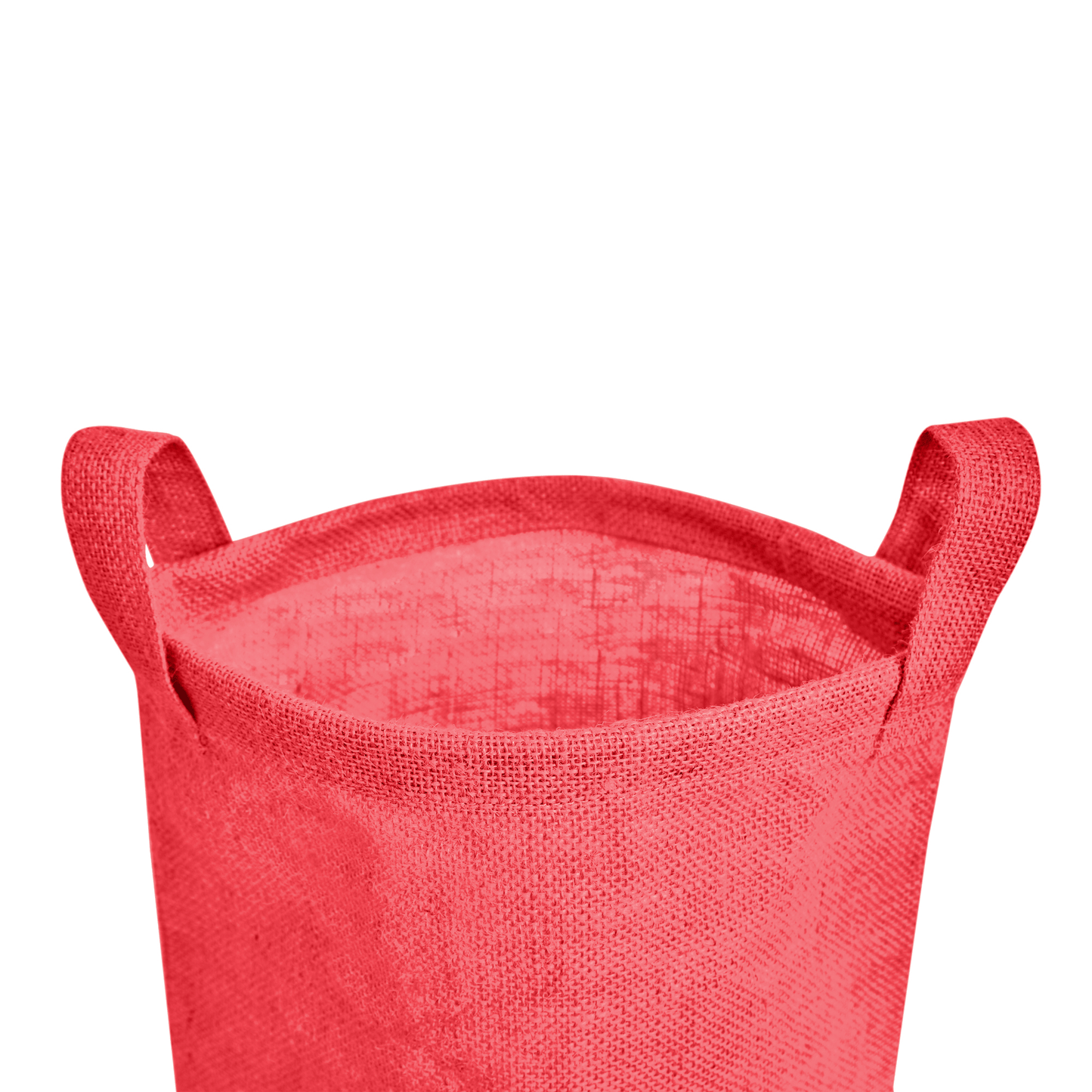 Jute Storage Bins – Set of 4 Foldable Baskets – Laundry Basket Decorative Woven Storage Basket with Handles for Living Room, Bedroom