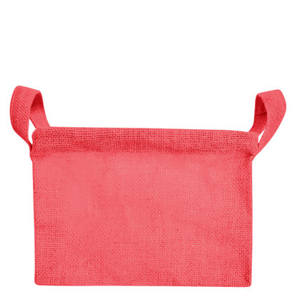 Jute Storage Baskets – Rectangular Organizer Bins with Handles  – Mini Hampers for Small Clothes, Toys & Shoes (Set of 4)