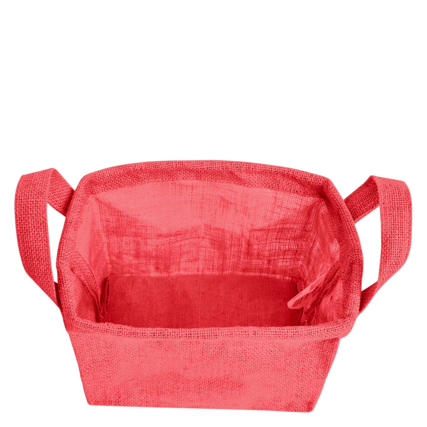 Jute Storage Baskets – Rectangular Organizer Bins with Handles  – Mini Hampers for Small Clothes, Toys & Shoes (Set of 4)