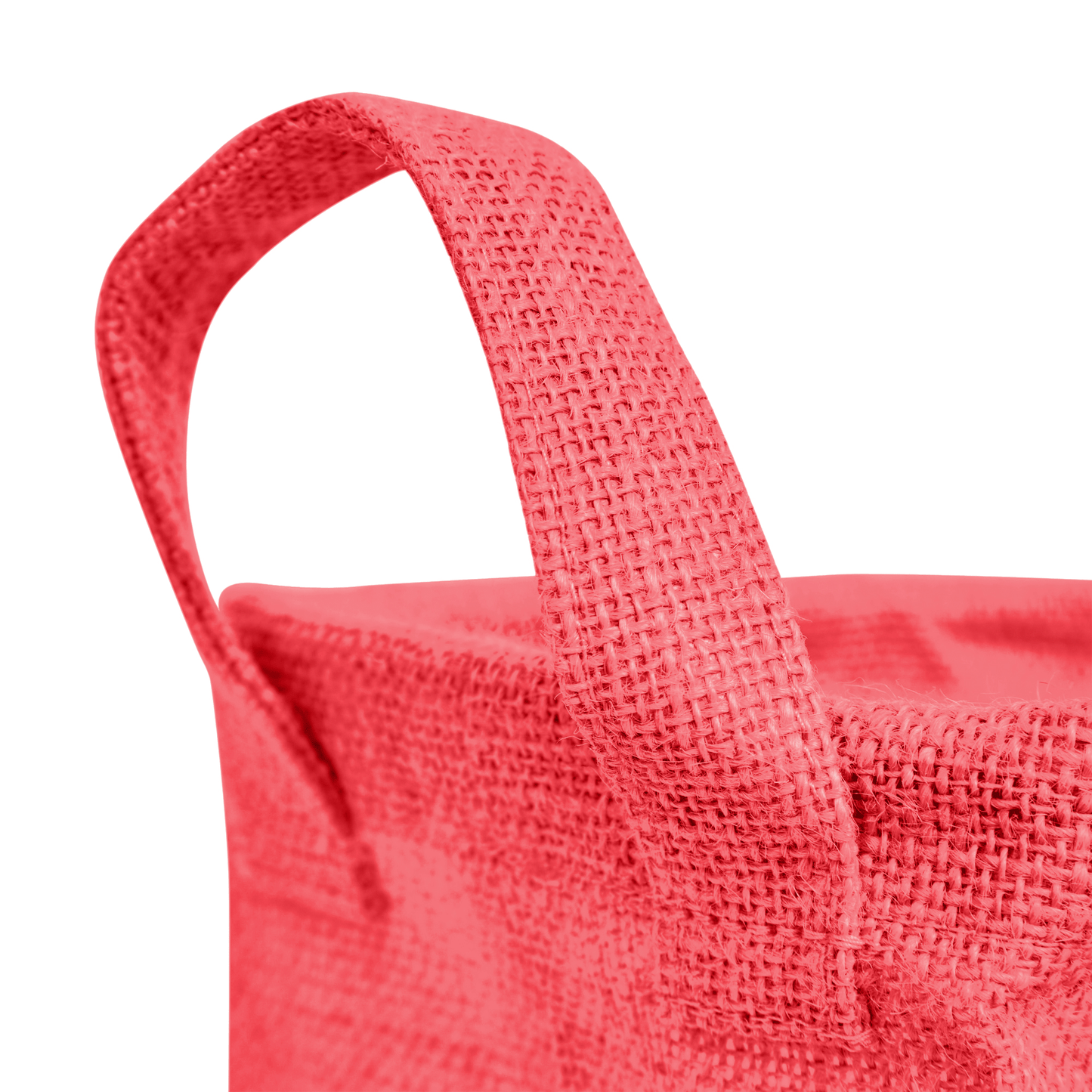 Jute Storage Baskets – Rectangular Organizer Bins with Handles  – Mini Hampers for Small Clothes, Toys & Shoes (Set of 4)