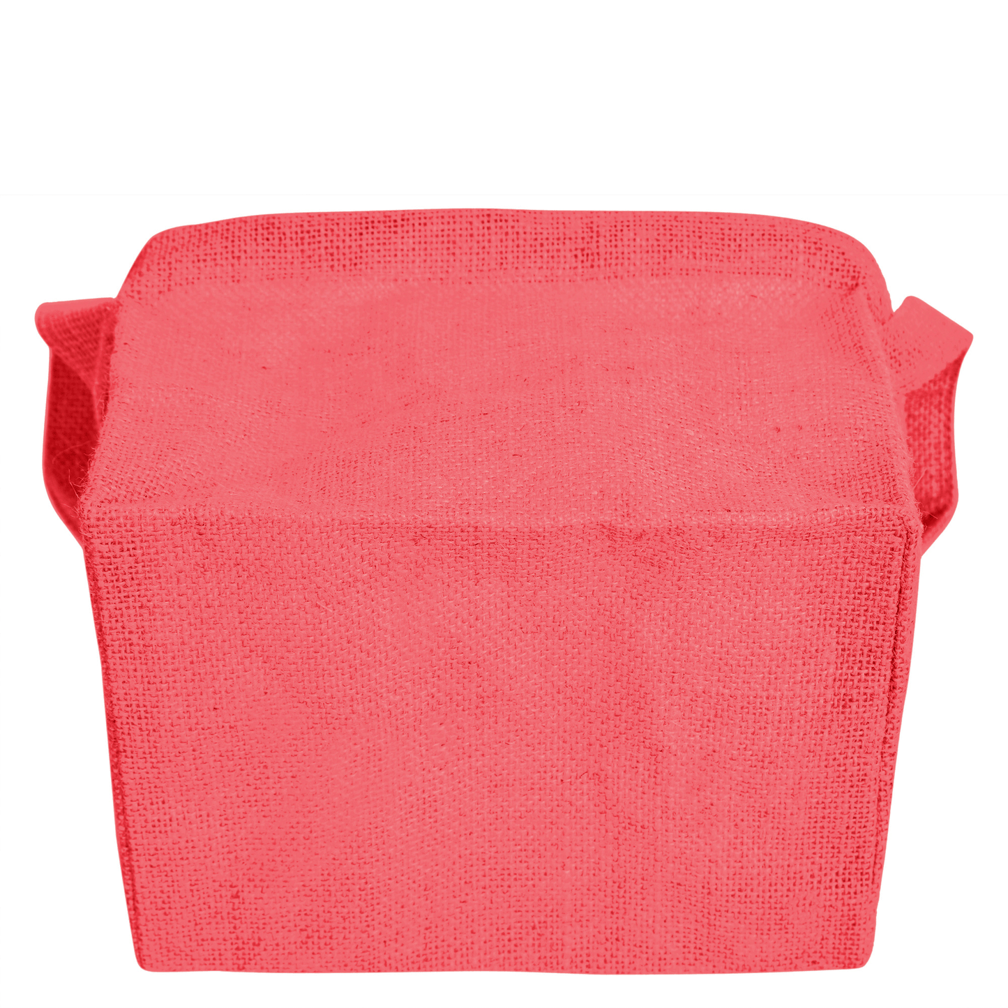 Jute Storage Baskets – Rectangular Organizer Bins with Handles  – Mini Hampers for Small Clothes, Toys & Shoes (Set of 4)