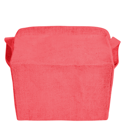 Jute Storage Baskets – Rectangular Organizer Bins with Handles  – Mini Hampers for Small Clothes, Toys & Shoes (Set of 4)