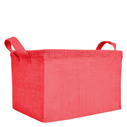 Coloured Collapsible Jute Baskets – Laundry Basket  Storage with Handles for Living Room, Bedroom – Small Clothes & Toys (Set of 4)