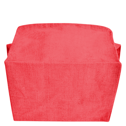 Coloured Collapsible Jute Baskets – Laundry Basket  Storage with Handles for Living Room, Bedroom – Small Clothes & Toys (Set of 4)