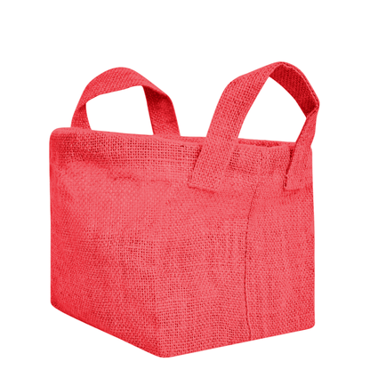 Jute Storage Baskets – Rectangular Organizer Bins with Handles for Living Room, Bedroom – Ideal for Storing Toys, Books, and Small Items (Packs of 4)