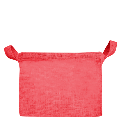 Coloured Jute Organizer Baskets – Storage Basket with Handles for Living Room, Bedroom – Rectangular Bins for Toys, Books & Small Items (Packs of 4)