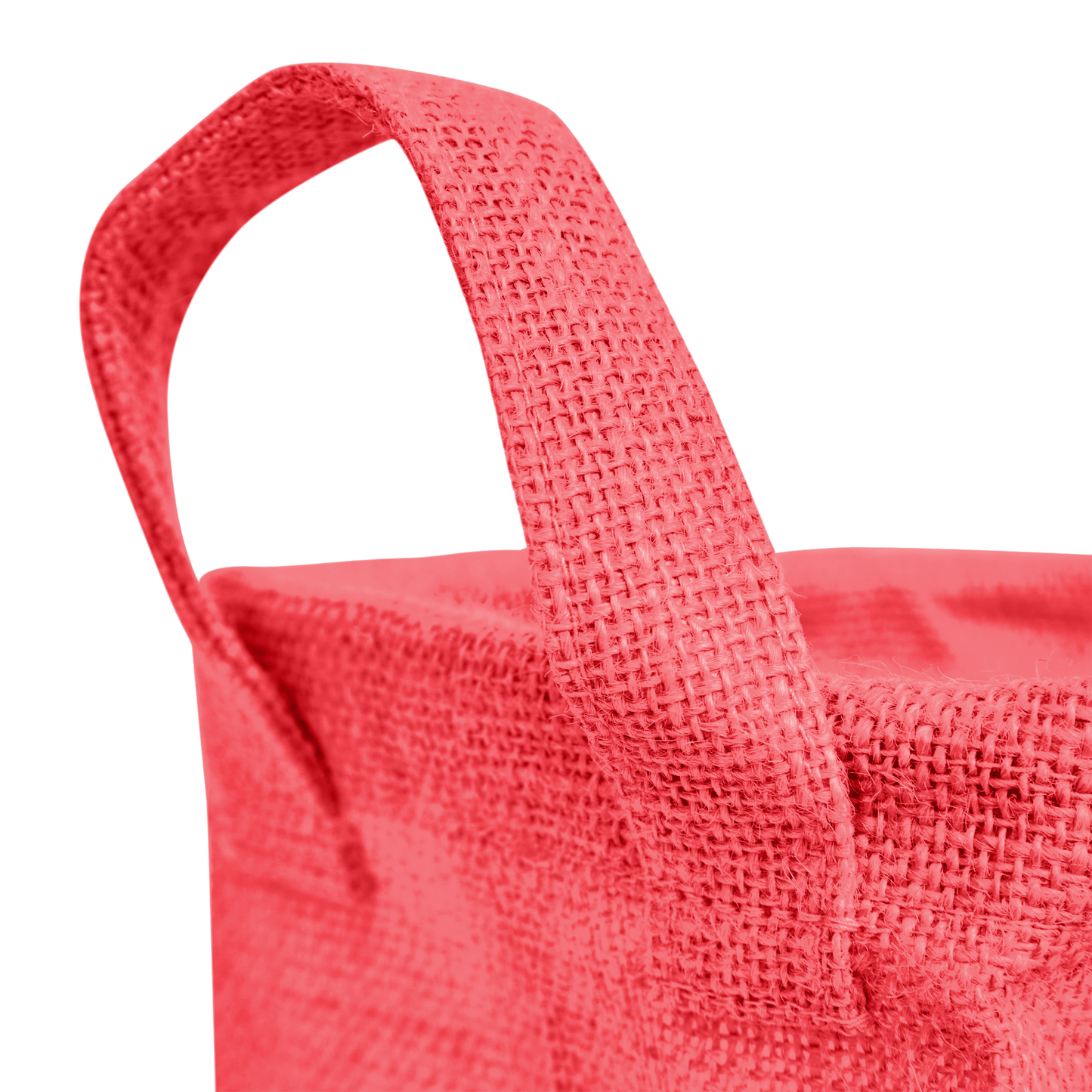 Coloured Jute Organizer Baskets – Storage Basket with Handles for Living Room, Bedroom – Rectangular Bins for Toys, Books & Small Items (Packs of 4)