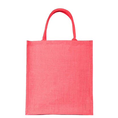 Jute Shopping Bags – Colourful Reusable Burlap Totes for Gifting, Promotions & Daily Use (Packs of 4)