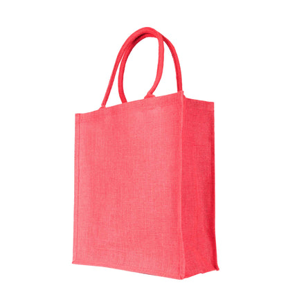 Jute Shopping Bags – Colourful Reusable Burlap Totes for Gifting, Promotions & Daily Use (Packs of 4)
