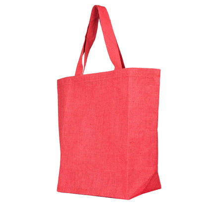 Wholesale Jute Tote Shoulder Bags – Shopping, Weddings, Promotional, Travel & DIY Gift Bags (Packs of 4)