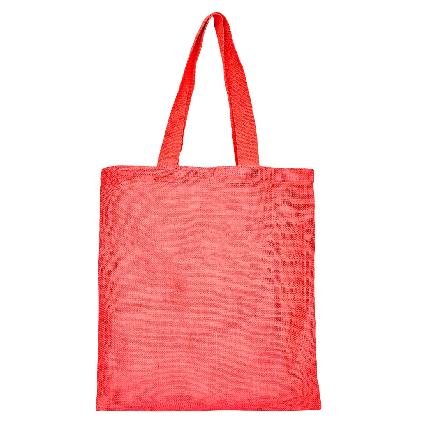 Jute Burlap Bags – Red, Pink, Green & Orange – Reusable for Gifts, Beach, Weddings & Shopping (Set of 4)