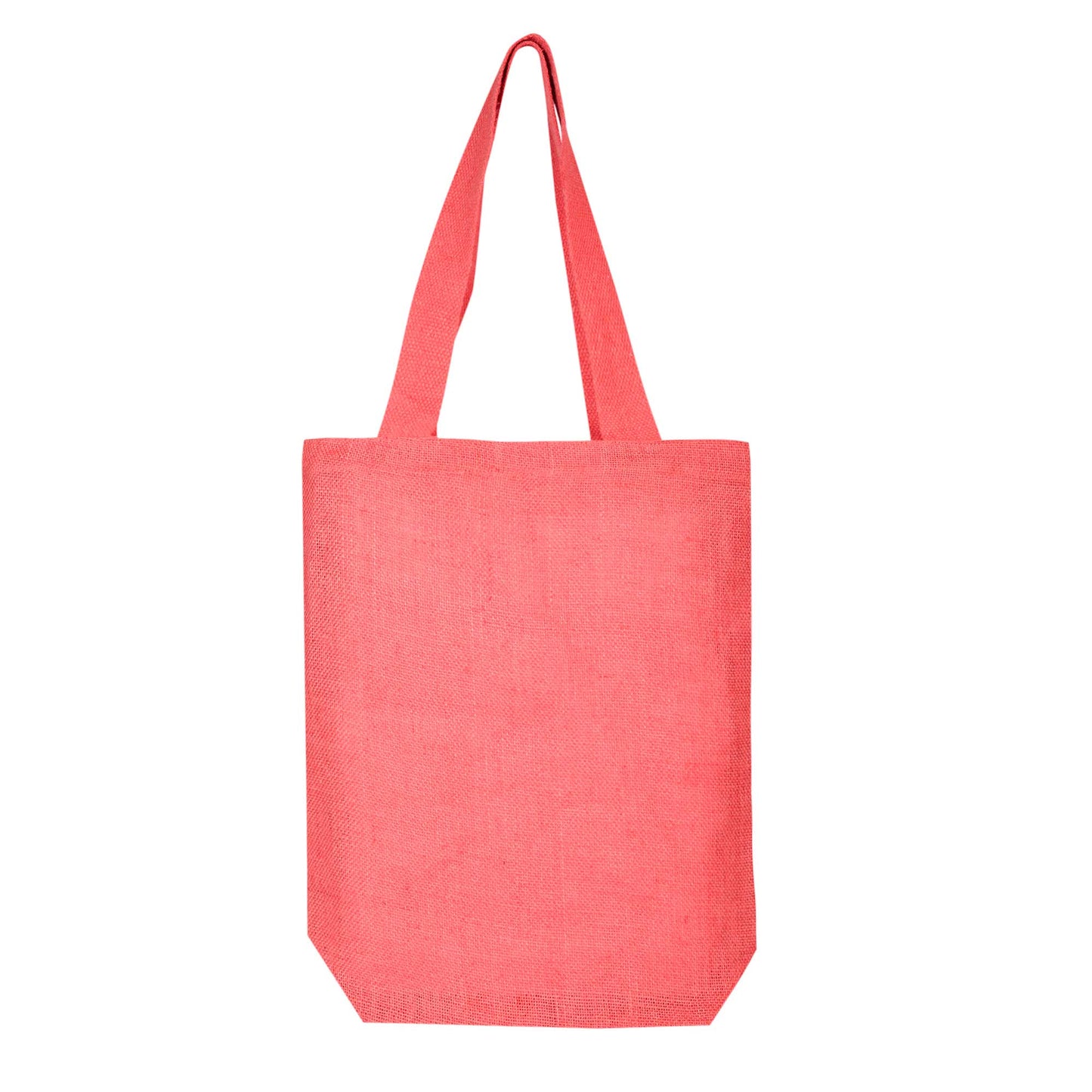 Wholesale Jute Bags for Corporate Events – Red, Pink, Green & Orange – Reusable Burlap Totes for Events & Weddings (Set of 4)