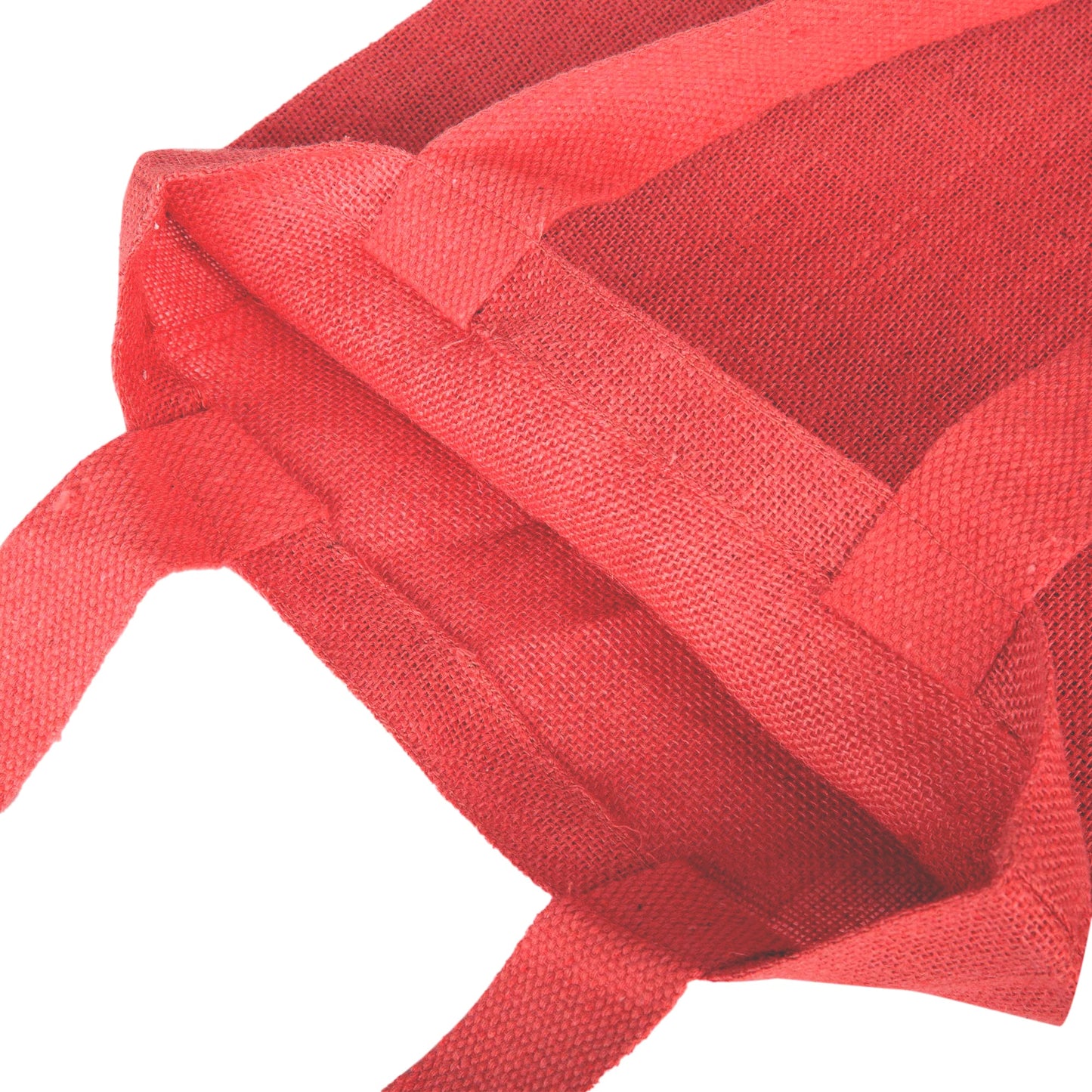 Wholesale Jute Bags for Corporate Events – Red, Pink, Green & Orange – Reusable Burlap Totes for Events & Weddings (Set of 4)