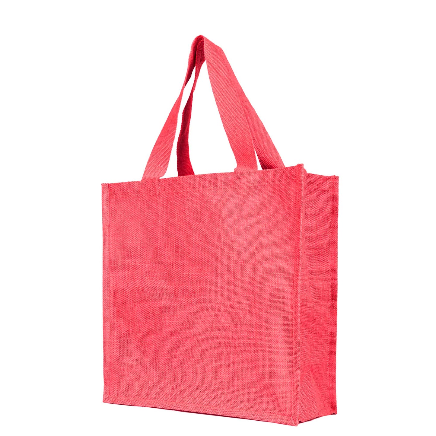 Reusable Jute Bags – Shopping, Gifting, Wedding, Daily Use – Deep Red, Pink, Green & Orange (Set of 4)
