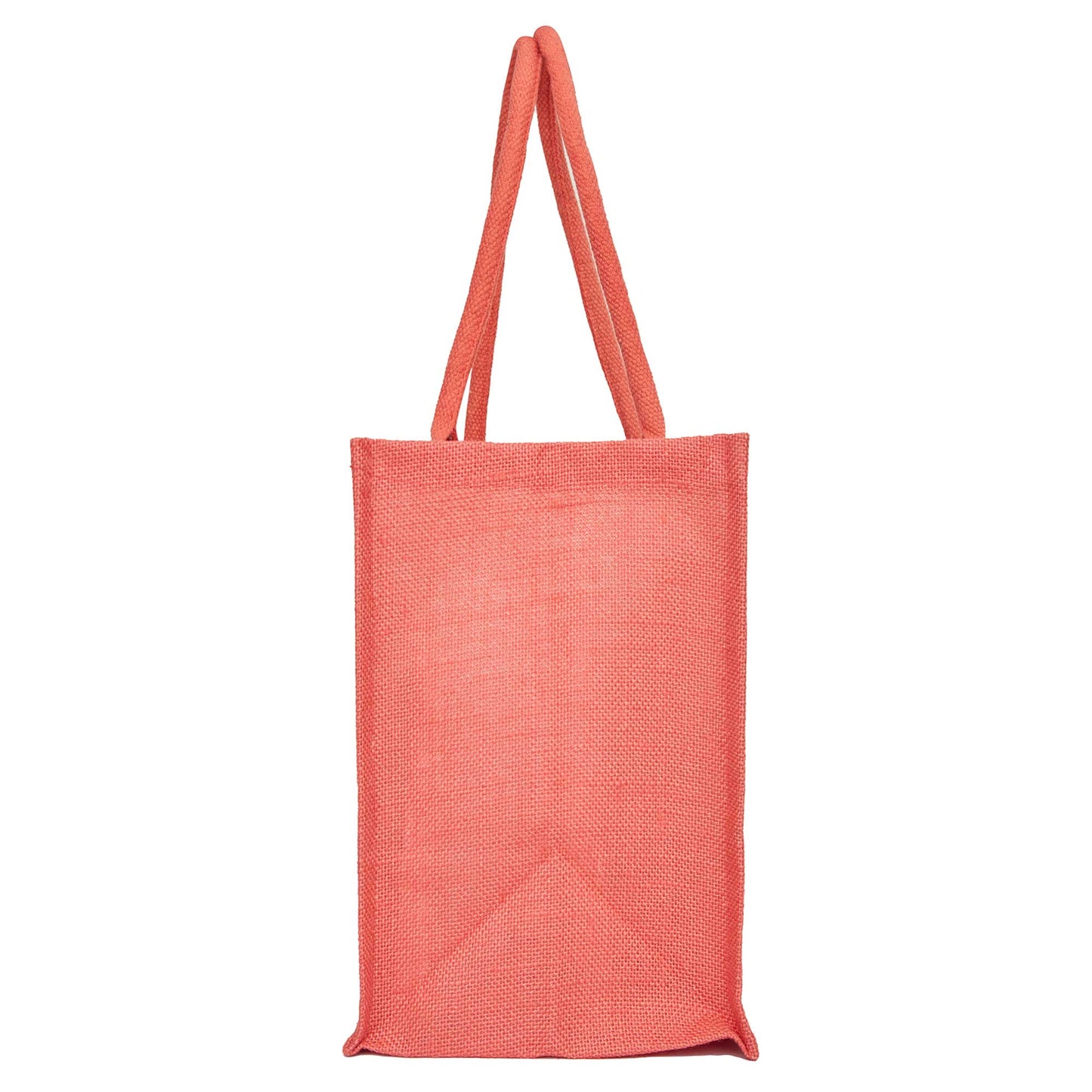 Jute Tote Bags – Red, Pink, Green & Orange – Reusable Burlap Bags for Shopping & Everyday Use (Set of 4)