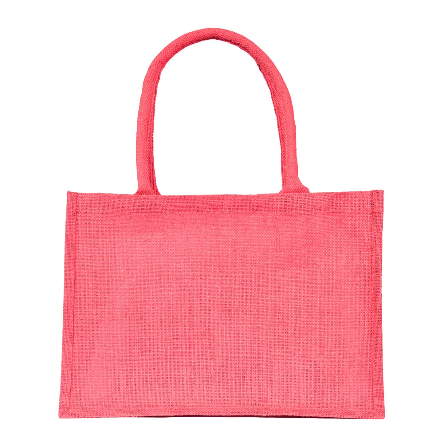 Jute Tote Bags – Ideal for Christmas Gifts, Weddings & Shopping – Deep Red, Pink, Green & Orange (Set of 4)