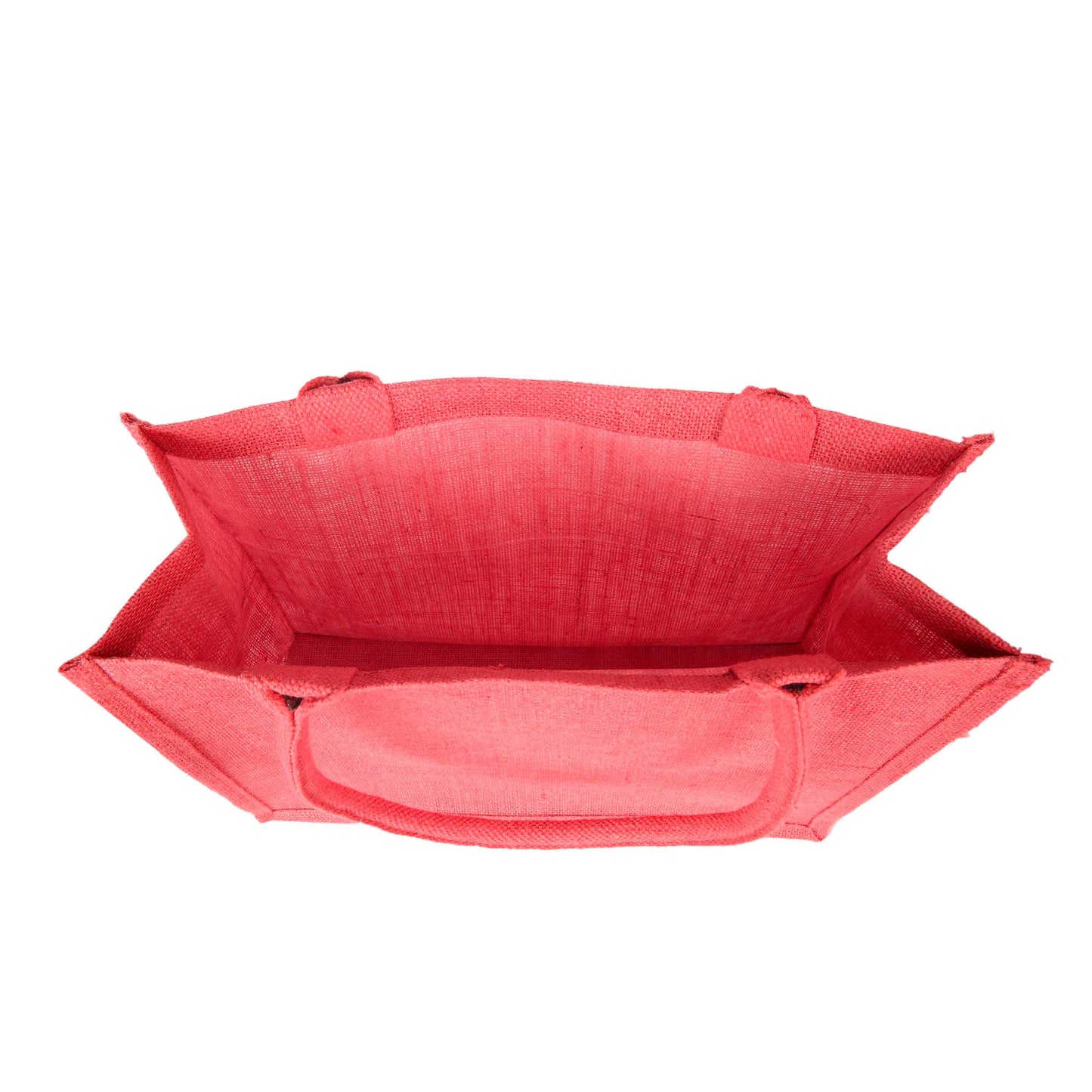 Jute Tote Bags – Ideal for Christmas Gifts, Weddings & Shopping – Deep Red, Pink, Green & Orange (Set of 4)