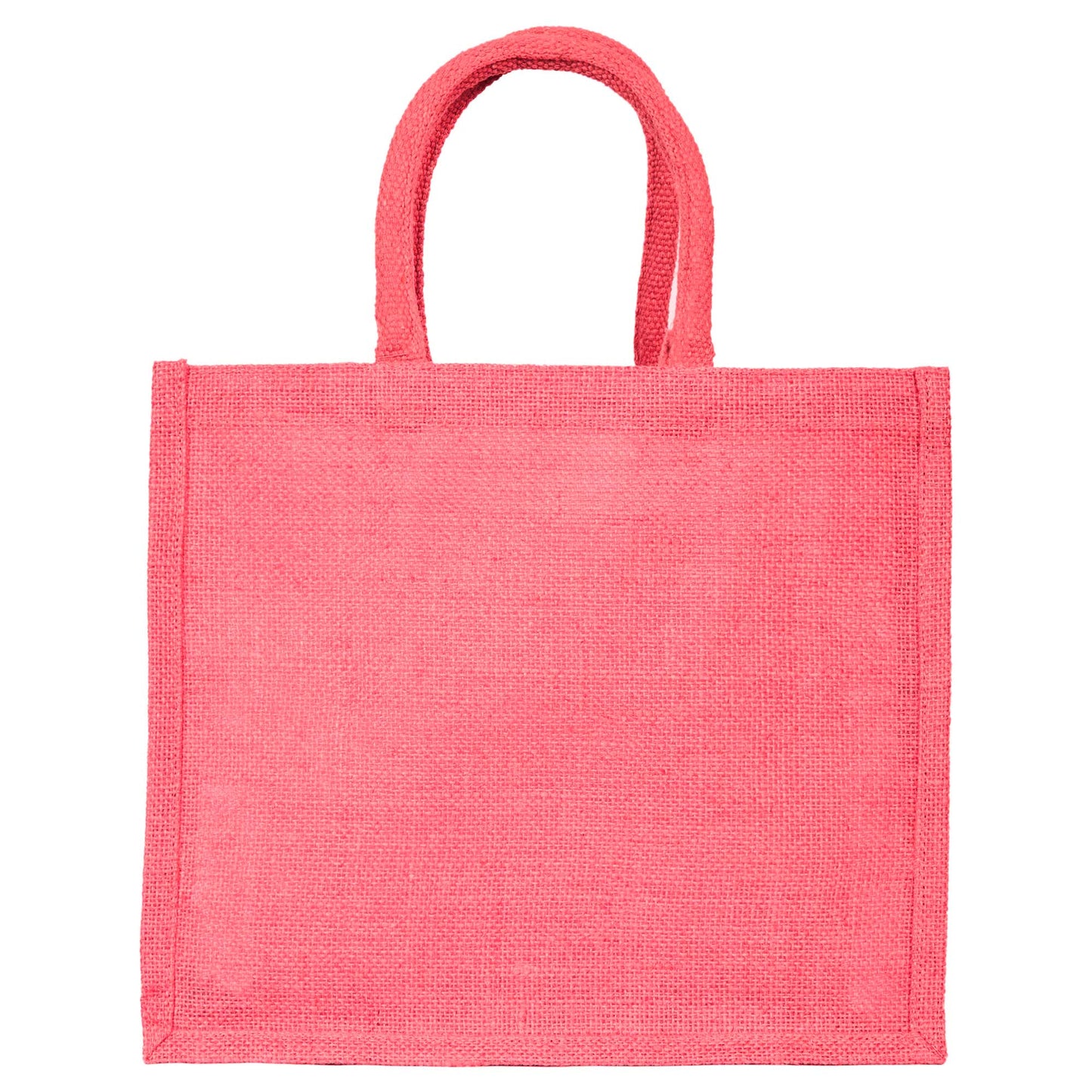 Jute Burlap Wholesale Shopping Bags in Red, Pink, Green & Orange – Perfect for Thanksgiving, Weddings, Travel & more (Set of 4)