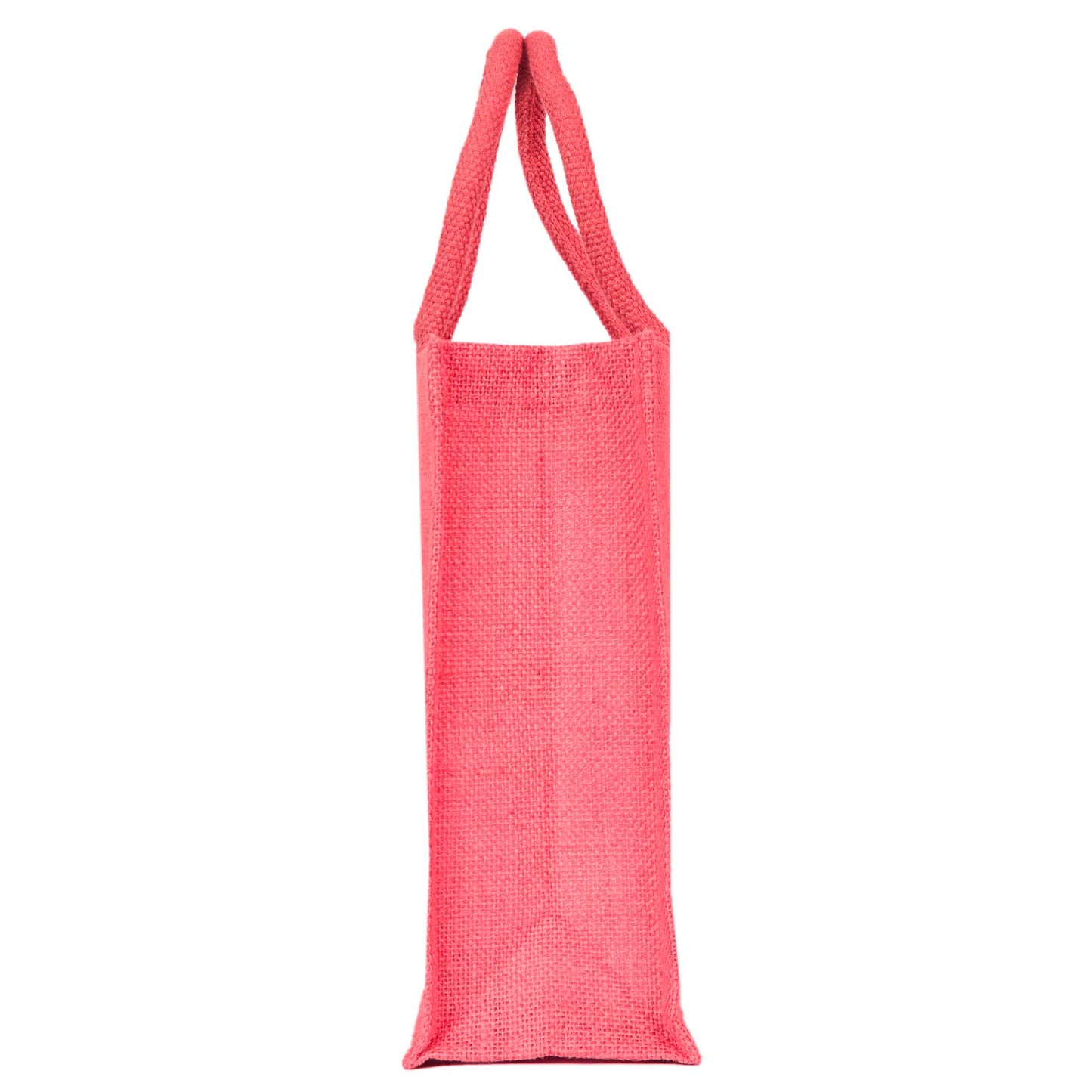 Jute Burlap Wholesale Shopping Bags in Red, Pink, Green & Orange – Perfect for Thanksgiving, Weddings, Travel & more (Set of 4)