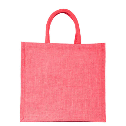 Reusable Jute Bags – Coloured Shopping, Weddings, Beach, DIY, Promotional, Gifting Bag (Set of 4)