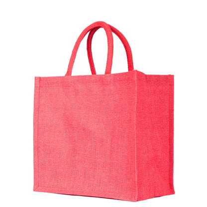 Reusable Jute Bags – Coloured Shopping, Weddings, Beach, DIY, Promotional, Gifting Bag (Set of 4)