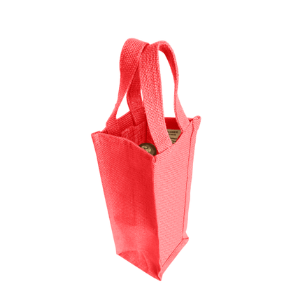 Coloured Jute Wine Gift Bags – Wholesale Reusable Bottle Bags with Handles for Weddings & Events (Pack of 6)